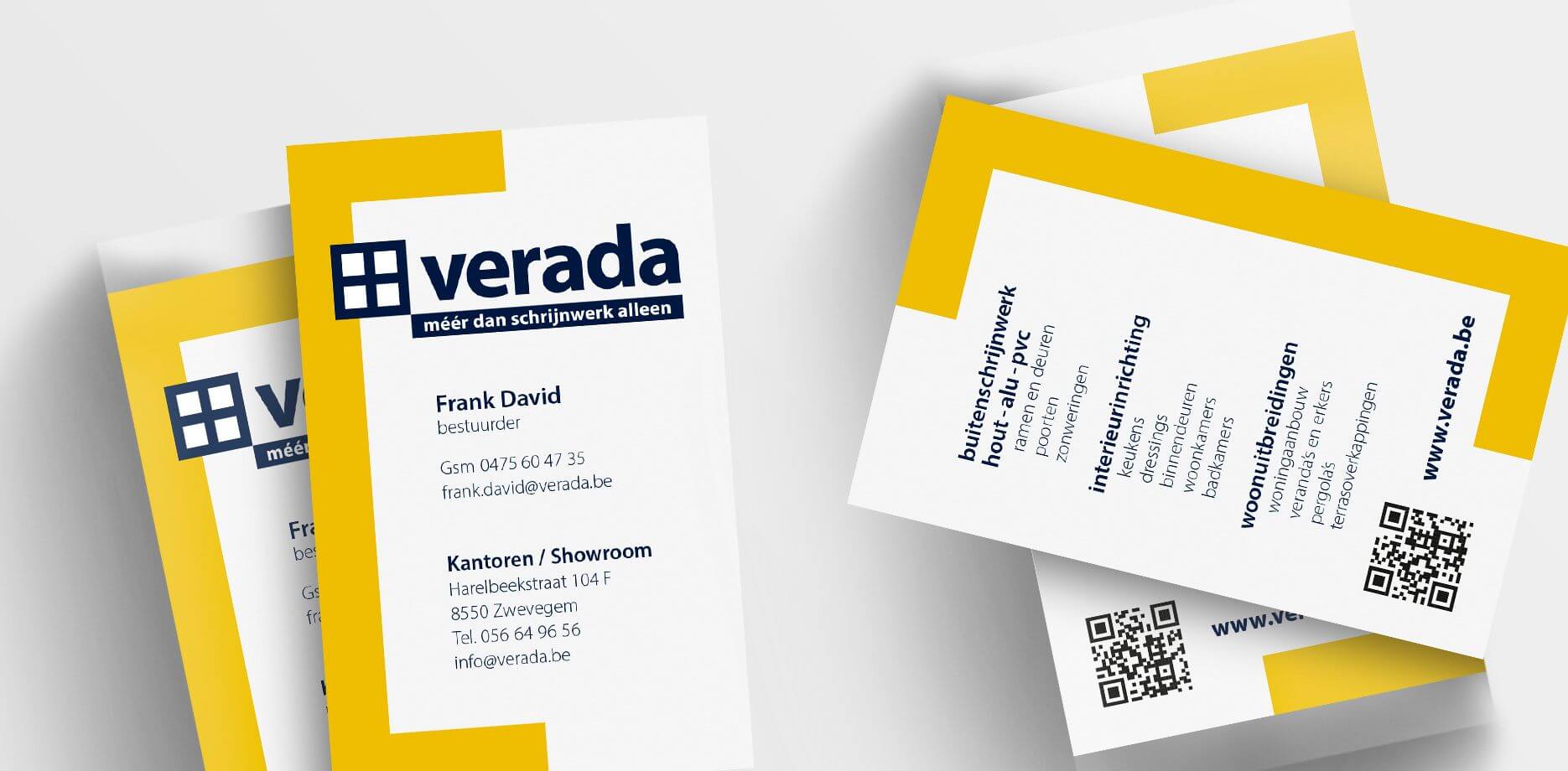 Verada visitekaartjes Verada visitekaartjes